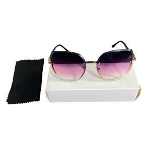 Ladies Luxury Rimless Square Sunglasses Oversized Outdoor Gradient Shades